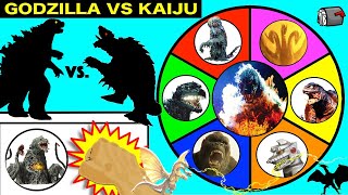 GODZILLA vs KAIJU Spinning Wheel Slime Game w Burning Godzilla amp Kaiju Toys Biollante [upl. by Ateloj]