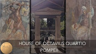 House of Octavius Quartio  Pompeii  Trojan War Frescoes  Hercules Frescoes  4k [upl. by Reffotsirk]