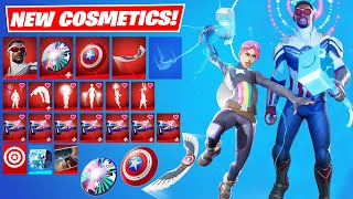 Fortnite Captain America Sam Wilson amp Britestar Skin with Marvel EMOTES [upl. by Lotte986]