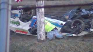 Tom Bell Modified RollOver Montpelier Speedway 4513 [upl. by Nastassia]