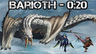 【MH3U】Barioth︱4 P︱020︱HBG︱DB [upl. by Ardyaf]