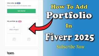 Fiverr My Portfolio Feature  How to Add Portfolio in Fiverr 2024  Freelance2Success [upl. by Laohcin158]