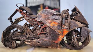 KTM RC 200 restoration  Restored KTM rc200 Sport Motorcycle  Old Bike Restoration [upl. by Gambell470]