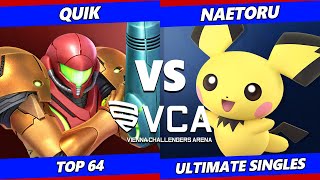 VCA 2022  quiK Samus Vs NaetorU Pichu Wolf SSBU Ultimate Tournament [upl. by Richman]