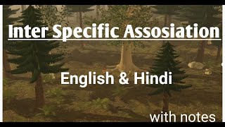 Inter Specific Specification explain in English amp Hindi for M Sc amp B Sc Students [upl. by Ainollopa]