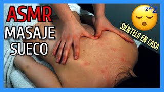 MASAJE Sueco de ESPALDA ASMR RELAJANTE para DORMIR 😴  MASAJE ASMR de ESPALDA SIN HABLAR [upl. by Nuj845]