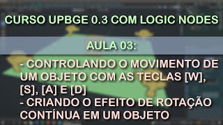 Curso UPBGE 03  Aula 03 Controlando Objeto com W S A e D [upl. by Macario]