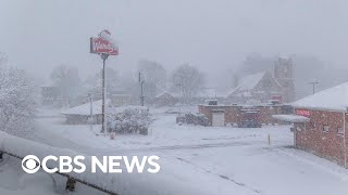 Second winter storm to bring snow flash flooding across US [upl. by Osi146]