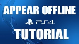 PS4 How to Appear Offline Tutorial  Switch from Online to Offline [upl. by Atikal129]