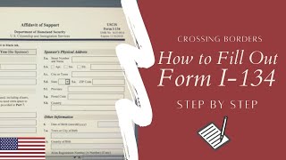 How to Fill out Form I134 Affividavit of Support  USCIS K1 Fiance Visa [upl. by Enrique]