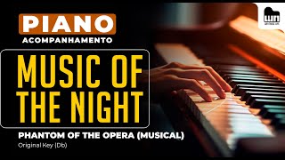 Music of the Night Phantom of the Opera  Piano Playback for Cover  Karaoke [upl. by Ilenay]