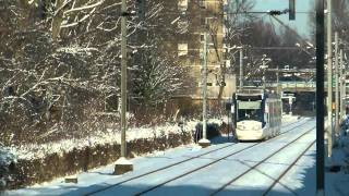 RandstadRail en NS in de Sneeuw in Zoetermeer [upl. by Phelips]