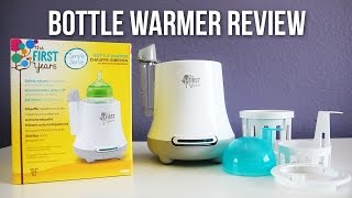 The First Years Simple Serve Bottle Warmer Review amp Demo [upl. by Hnib]