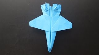 How to make a F35 fighter plane origami instruction [upl. by Namrak340]