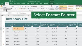 Copy cell formatting in Microsoft Excel [upl. by Benoit]