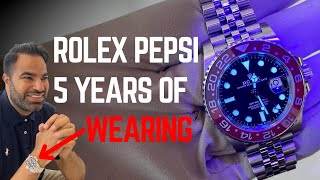 Rolex GMTMaster II quotPepsiquot Review 5 Years Later  Is It Still Worth It [upl. by Otreblig524]