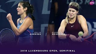 Julia Goerges vs Eugenie Bouchard  2018 Luxembourg Open Semifinal  WTA Highlights [upl. by Yesac651]