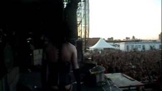 Marilyn Manson vs fan bottle throwing showdown [upl. by Nirrol712]