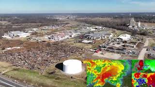 Mayfield KY Tornado December 2021  Drone flies entire 165 mile damage path [upl. by Nevada364]