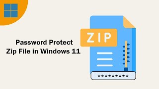 How To Password Protect a Zip File Windows 11 Tutorial [upl. by Ecnaret937]