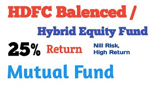 HDFC Hybrid Equity Mutual Fund in Hindi ll Mutual funds sahi hai [upl. by Bergeron]