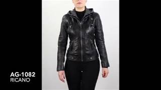 Ricano Lederjacke Style quotAG1082quot für Damen in Schwarz [upl. by Florie]