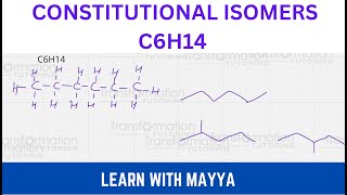 Constitutional Isomers Structural Isomers of C6H14 [upl. by Weider]