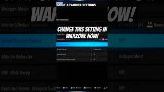 Toggle OFF Sprint Cancels Reload  Warzone blackops6 warzone callofduty settings combat fyp [upl. by Otsirc]