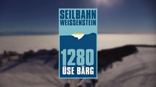 Seilbahn Weissenstein – 1280 Üse Bärg Winter [upl. by Yelhs]