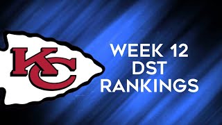 Top 12 DefenseDST Rankings Week 12 Fantasy Football 2024 [upl. by Dorry173]