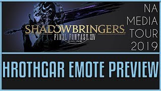 FFXIV Shadowbringers  Hrothgar Emote Preview [upl. by Violette]