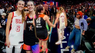 Sabrina Ionescu Always Gives Good Vibes to Caitlin Clark [upl. by Yrtnej]