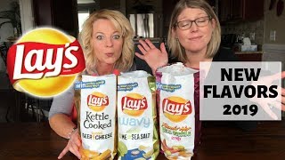 Lay’s New Flavors 2019 Beer Cheese  Lime Sea Salt  Flamin Hot Dill Pickle [upl. by Popelka]