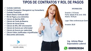 Contratos de Trabajo y Cálculo de Nómina [upl. by Akimet]