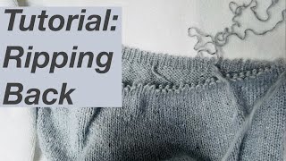 Ripping back safely amp effectively Stockholm Slipover Petite Knit  Mostly Knitting Podcast Tutorial [upl. by Ailhat]