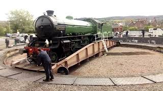 Mayflower Steam Locomotive 61306 at Minehead Turntable 2024 [upl. by Aynas]