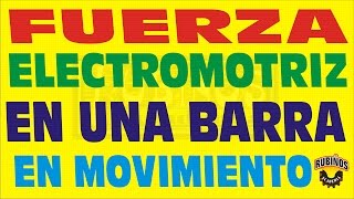 FUERZA ELECTROMOTRIZ INDUCIDA PARA UN CONDUCTOR BARRA EN MOVIMIENTO ELECTROMAGNETISMO EJERCICIO [upl. by Aisatsan656]