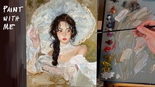 Paint with me  oil painting time lapse [upl. by Dnomrej14]