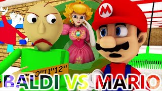 BALDI VS MARIO IN MINECRAFT  HORROR GAME MINECRAFT ANIMATION [upl. by Rosene]