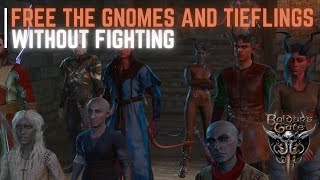 EASY Guide Free the Gnomes and Tieflings from Moonrise Towers No Combat  Baldurs Gate 3 [upl. by Oenire]