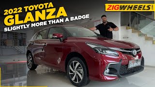 Toyota Glanza 2022 Walkaround  Get It Over The Baleno  ZigWheelscom [upl. by Navinod211]