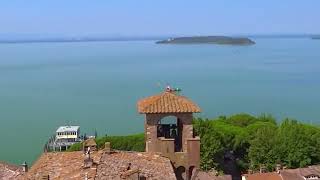 Passignano sul Trasimeno  360 degree view from La Rocca [upl. by Mcconaghy]