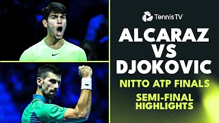 Novak Djokovic vs Carlos Alcaraz Match Highlights  Nitto ATP Finals 2023 [upl. by Niar592]