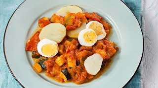 Recetas Thermomix ® TM31  Pisto con Patatas y Huevos [upl. by Cale445]