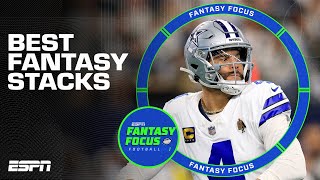 Mock Draft Quarterback  Wide Receiver stacks  Fantasy Focus 🏈 [upl. by Green946]