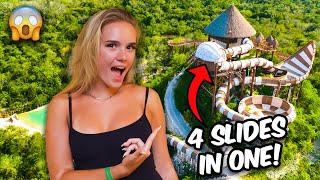 Riding The World’s Biggest Water Slide In The Jungle [upl. by Eejan]