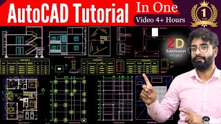 AutoCAD 2024 Tutorial For Beginners  Submission Drawing 4 Hours [upl. by Acinorehs]