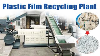 Plastic Film Recycling Plant  Plastic Granules Manufacturing Process [upl. by Euqinwahs]