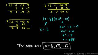 Algebra 2 607g  Rational Zeros Theorem Part 7 [upl. by Gannon]