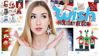 TRYING HOLIDAY DECORATIONS FROM WISH [upl. by Ardekal]